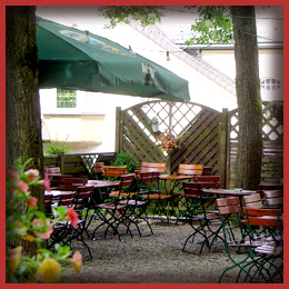 Biergarten in Isen, Landkreis Erding