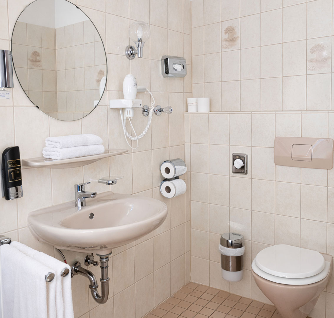 Badezimmer im Gasthof Klement